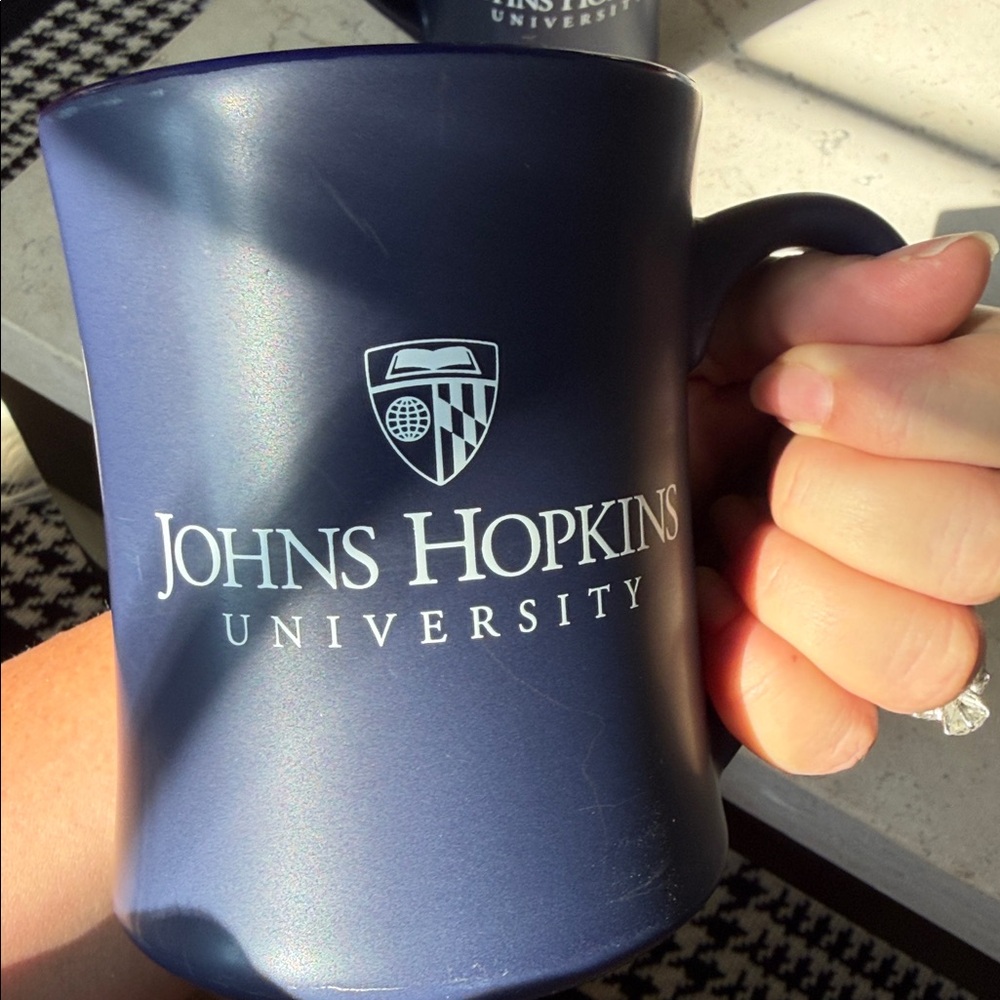 NWT Johns Hopkins University Navy Blue Logo Mug Ceramic - Picture 3 of 4